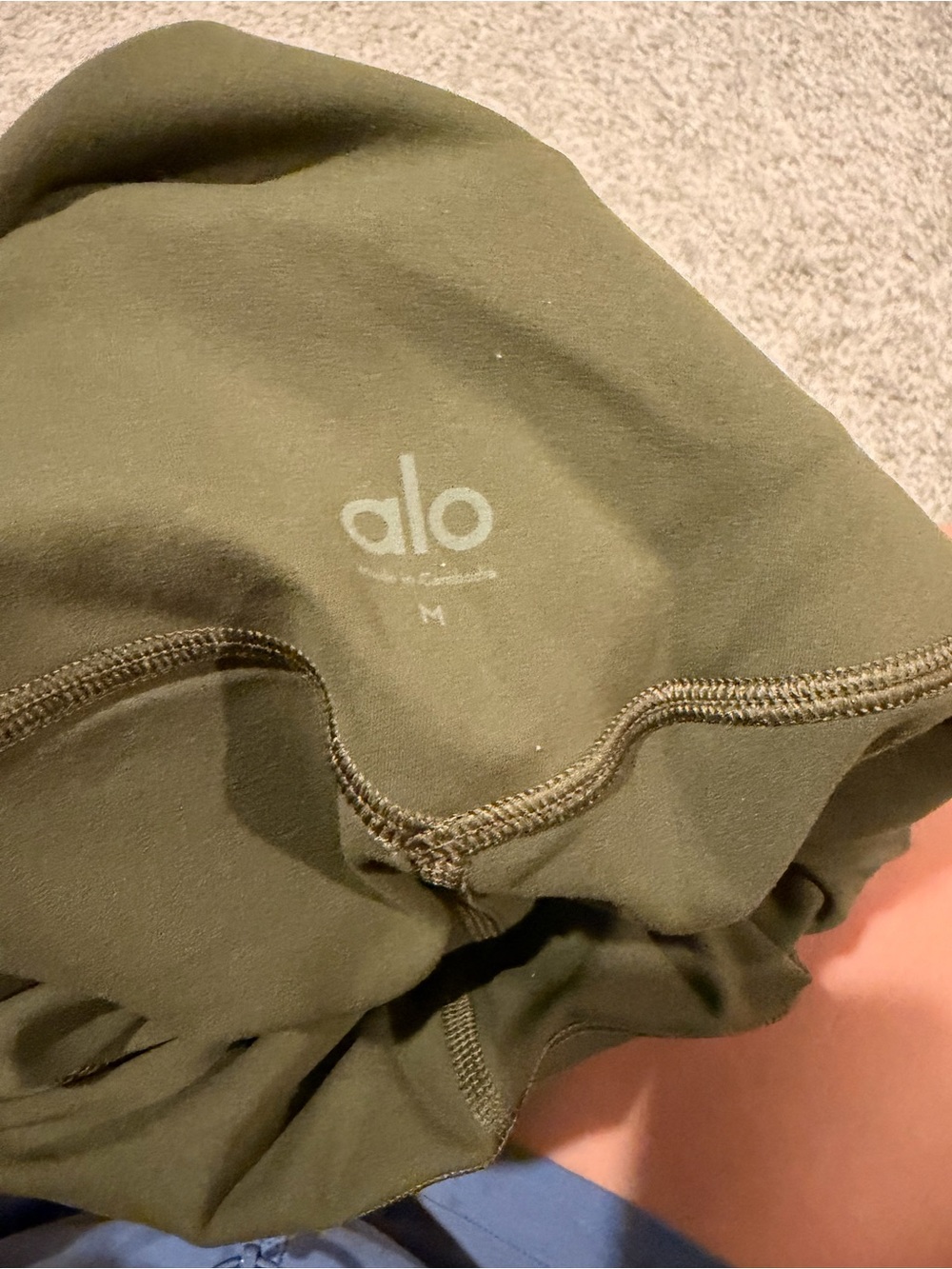 ALO Yoga Olive Leggings with Wide Waistband - Picture 2 of 2